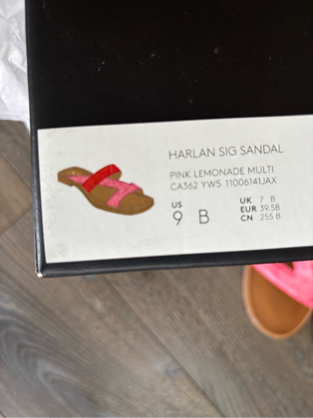 COACH Women's Red Coral Leather Slide Sandals NIB - Picture 3 of 8
